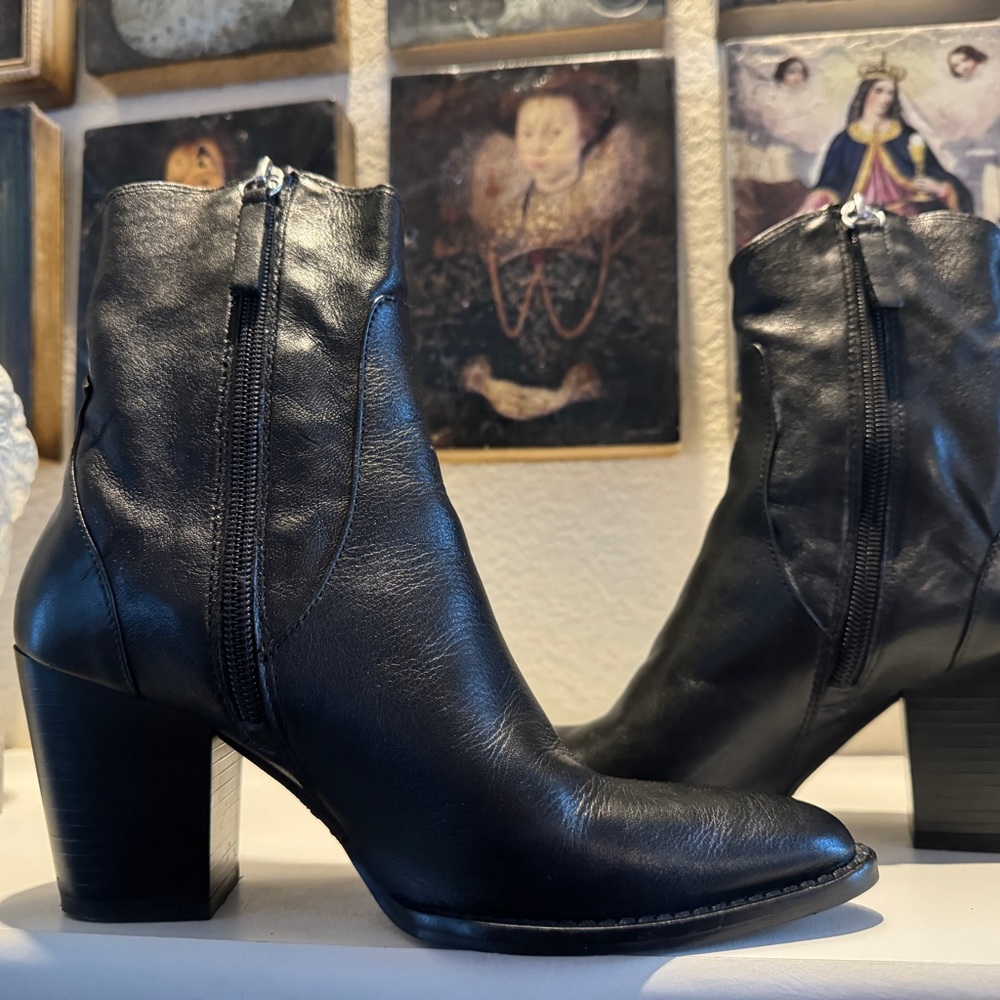 Zara Black Ankle Boots Size EU 35, Size 5 Us - Picture 2 of 12